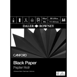 Daler-Rowney Canford Black Pad 150gsm 30 sheets - Little Painter Art | Exploring the Endless Possibilities of Art| Shop All