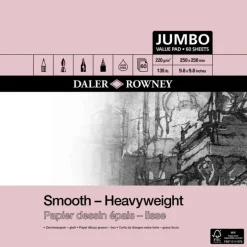 Daler-Rowney Jumbo Heavyweight Cartridge Pad - 220gsm 25 x 25cm - Little Painter Art | Exploring the Endless Possibilities of Art| Shop All