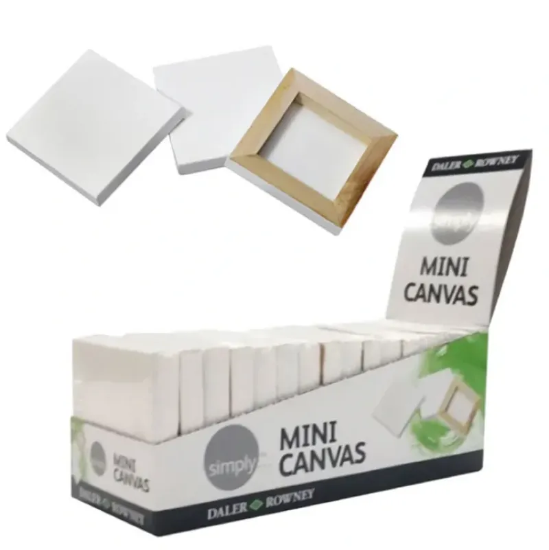 Daler-Rowney Mini Canvas Squares - 2.5x2.5" (6.35cm approx.) - Pack of 16 - Little Painter Art | Exploring the Endless Possibilities of Art| Canvas