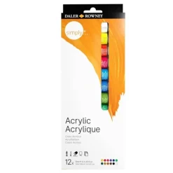 Daler-Rowney Simply Acrylic Paints - Set of 12 x 12ml Tubes - Little Painter Art | Exploring the Endless Possibilities of Art| Shop All