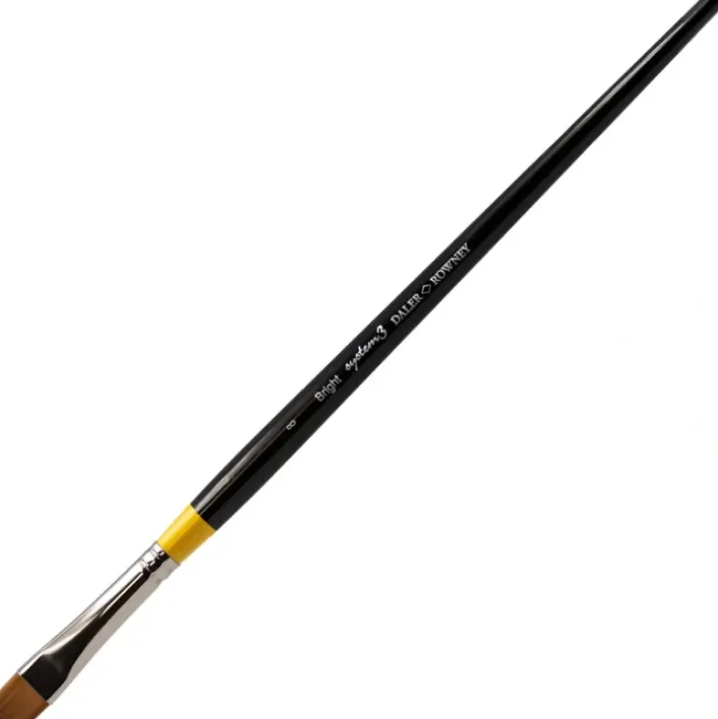 Daler-Rowney System3 - Long Handled Bright Brushes - SY41 - Little Painter Art | Exploring the Endless Possibilities of Art| Brush