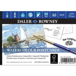 Daler-Rowney Watercolour Postcard Pad (A6) 12 Sheets (Not) 300gsm - The Langton - Little Painter Art | Exploring the Endless Possibilities of Art| Shop All