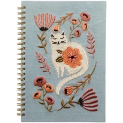 Danica Coil-Bound Notebook - Embroidered Catbloom - Little Painter Art | Exploring the Endless Possibilities of Art| Shop All