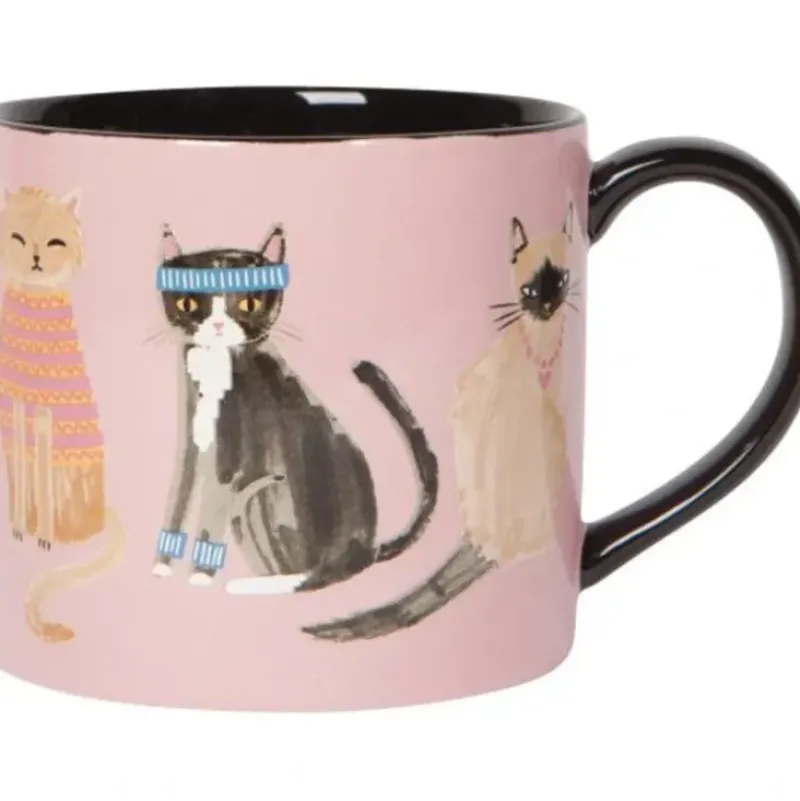 Danica Jubilee 14oz Mug in Gift Box - Feline Fine - Little Painter Art | Exploring the Endless Possibilities of Art| Hot