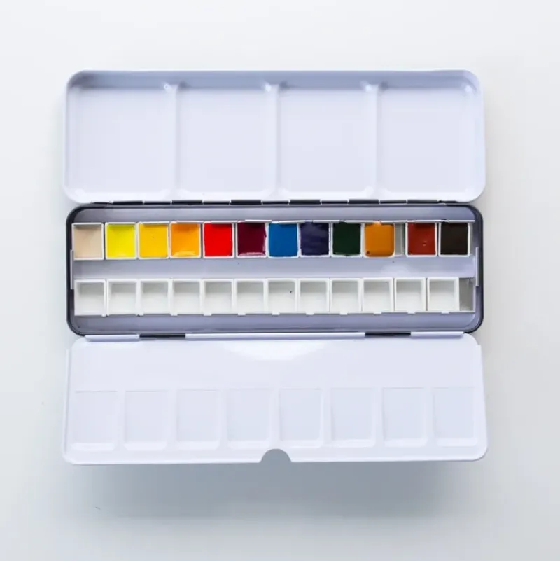 Daniel Smith Watercolor 12 Standard Colours Half Pan Metal Tin set - Little Painter Art | Exploring the Endless Possibilities of Art| Shop All