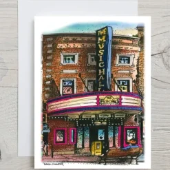 David Crighton Greeting Card - Danforth Music Hall Toronto - Little Painter Art | Exploring the Endless Possibilities of Art| Shop All