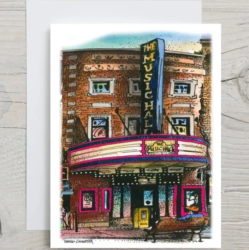 David Crighton Greeting Card - Danforth Music Hall Toronto - Little Painter Art | Exploring the Endless Possibilities of Art| Shop All