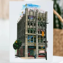 David Crighton Greeting Card - City TV Speaker's Corner Toronto - Little Painter Art | Exploring the Endless Possibilities of Art| Shop All