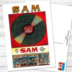 David Crighton Postcard - Sam the Record Man - Little Painter Art | Exploring the Endless Possibilities of Art| Shop All