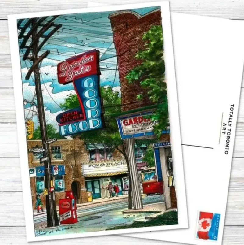 David Crighton Postcard - The Goof Restaurant - Little Painter Art | Exploring the Endless Possibilities of Art| Shop All