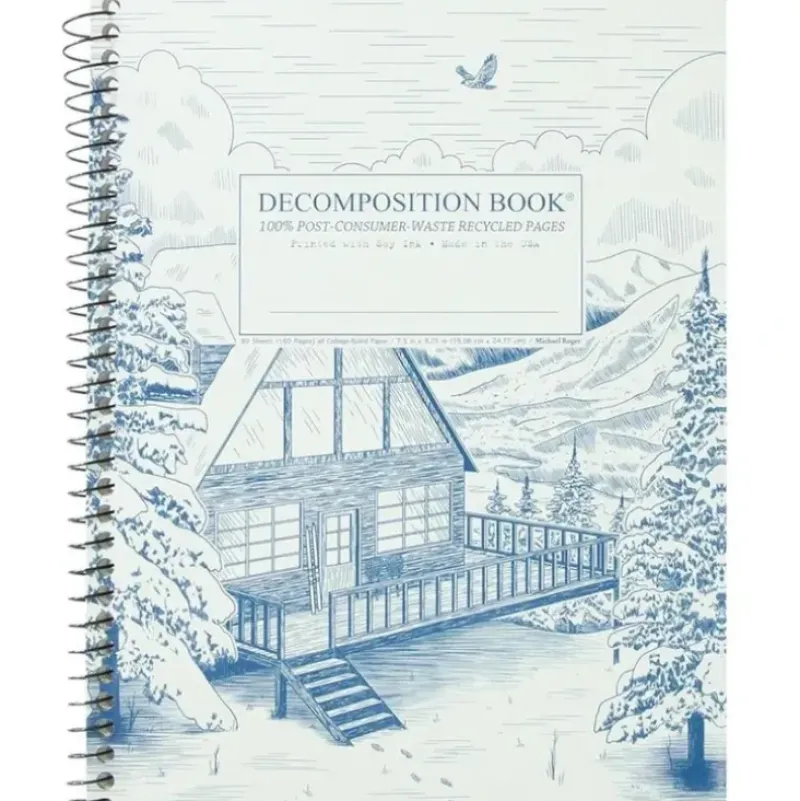 Decomposition Notebook, Coilbound - Snowy Chalet - Little Painter Art | Exploring the Endless Possibilities of Art| Shop All