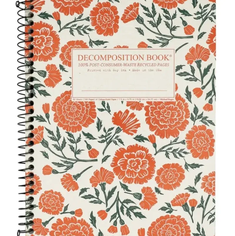 Decomposition Notebook, Coilbound - Marigolds - Little Painter Art | Exploring the Endless Possibilities of Art| Shop All