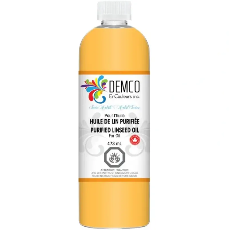Demco EnCouleurs Linseed Oil 473mL - Little Painter Art | Exploring the Endless Possibilities of Art| Brush