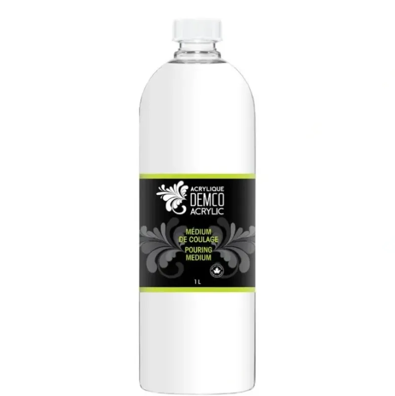 Demco EnCouleurs Pouring Medium 237mL - Little Painter Art | Exploring the Endless Possibilities of Art| Canvas