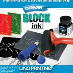 Derivan Block Ink Lino Printing Starter Kit - Little Painter Art | Exploring the Endless Possibilities of Art| Shop All
