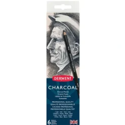 Derwent Charcoal Pencil 6 Tin Set - Little Painter Art | Exploring the Endless Possibilities of Art| Shop All