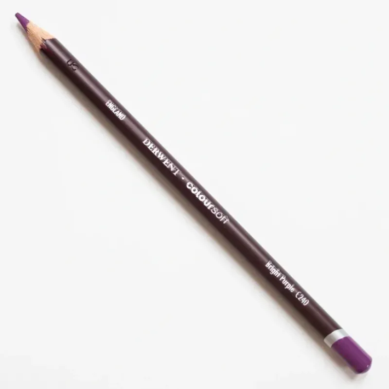 Derwent Coloursoft 240 Bright Purple - Little Painter Art | Exploring the Endless Possibilities of Art| Pigment