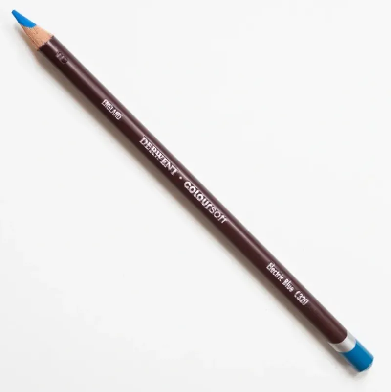 Derwent Coloursoft 320 Electric Blue - Little Painter Art | Exploring the Endless Possibilities of Art| Pigment