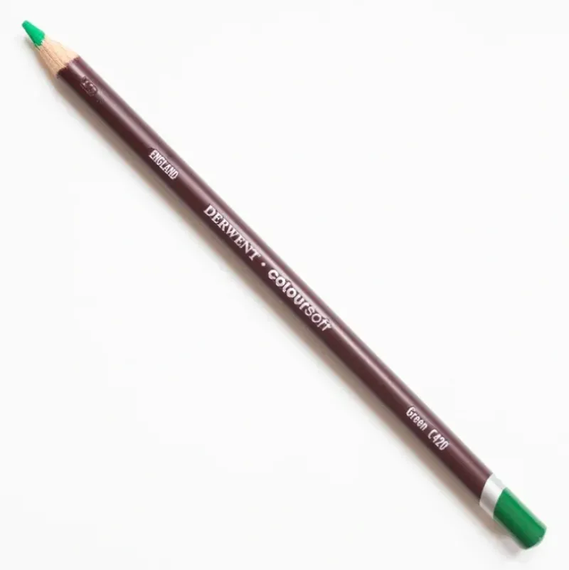 Derwent Coloursoft 420 Green - Little Painter Art | Exploring the Endless Possibilities of Art| Pigment