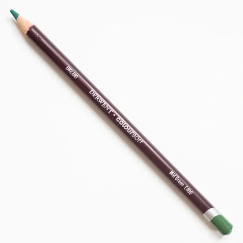 Derwent Coloursoft 400 Mid Green - Little Painter Art | Exploring the Endless Possibilities of Art| Pigment