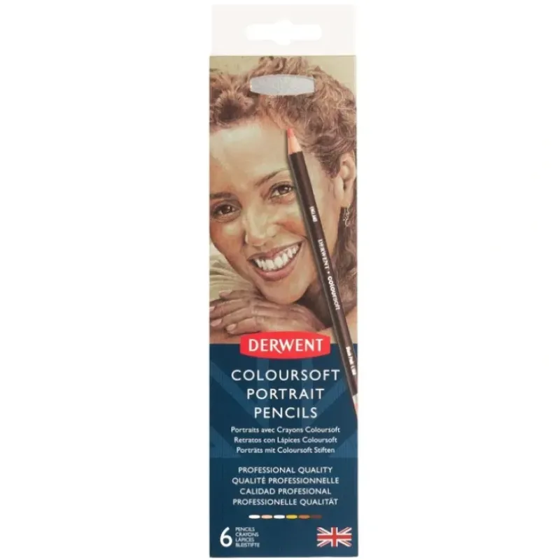 Derwent Coloursoft Skintones Set of 6 - Little Painter Art | Exploring the Endless Possibilities of Art| Pigment
