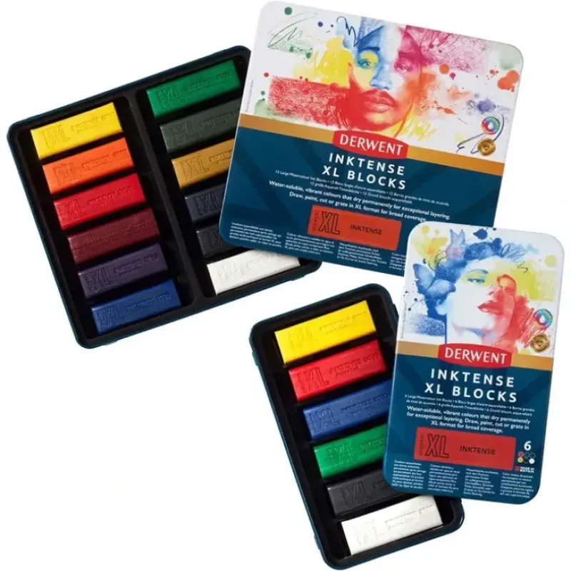 Derwent Inktense XL Blocks Tin Sets - Little Painter Art | Exploring the Endless Possibilities of Art| Canvas