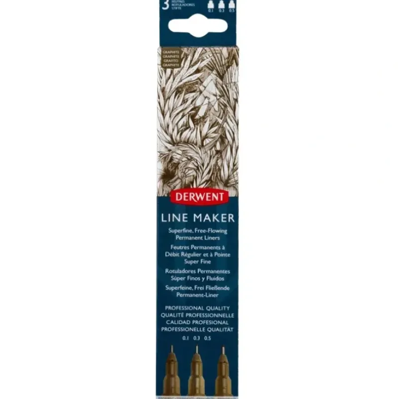 Derwent Line Maker - Set of 3 - Graphite - Little Painter Art | Exploring the Endless Possibilities of Art| Pigment