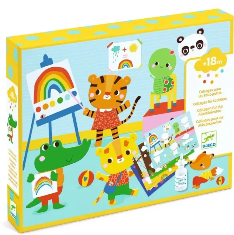 Djeco Collage Kit - The Day - Little Painter Art | Exploring the Endless Possibilities of Art| Hot
