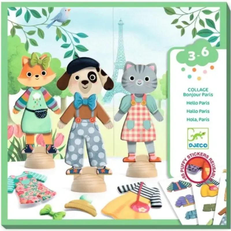 Djeco Collages Kit - Bonjour Paris - Little Painter Art | Exploring the Endless Possibilities of Art| Shop All
