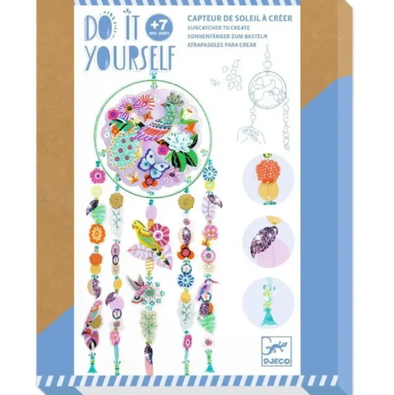 Djeco DIY Suncatcher Kit - Bird of Paradise - Little Painter Art | Exploring the Endless Possibilities of Art| Hot