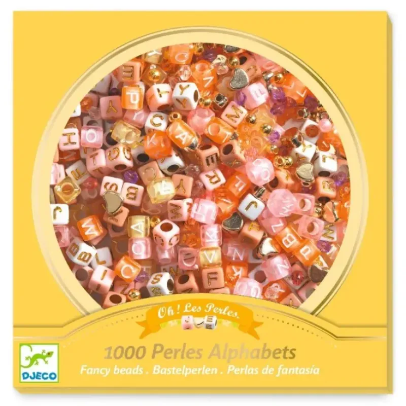 Djeco Oh! Les Perles Alphabet Bead Kit - Gold - Little Painter Art | Exploring the Endless Possibilities of Art| Hot