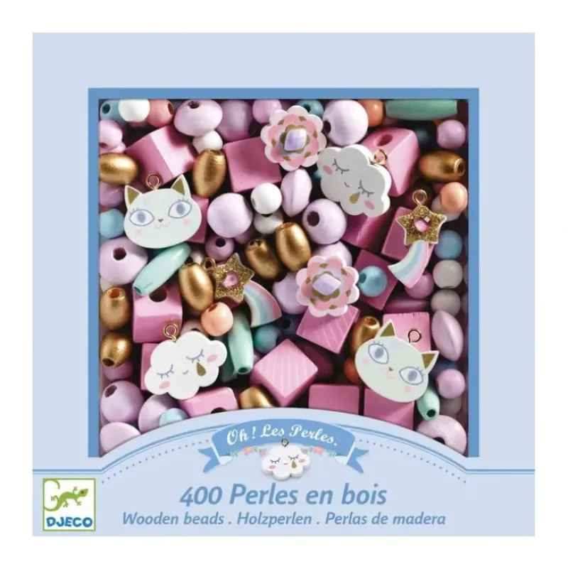 Djeco Oh! Les Perles Wooden Bead Kit - Rainbow - Little Painter Art | Exploring the Endless Possibilities of Art| Shop All