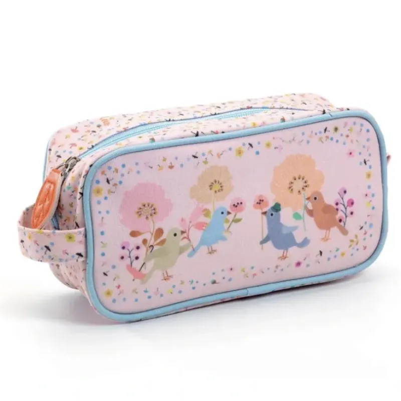 Djeco Pencil Pouch - Colourful Birds - Little Painter Art | Exploring the Endless Possibilities of Art| Hot