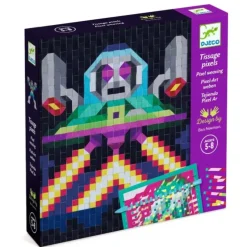 Djeco Pixel Weaving Paper Creations - Invaders - Little Painter Art | Exploring the Endless Possibilities of Art| Shop All
