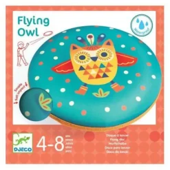 Djeco Soft Flying Disc - Owl - Little Painter Art | Exploring the Endless Possibilities of Art| Shop All