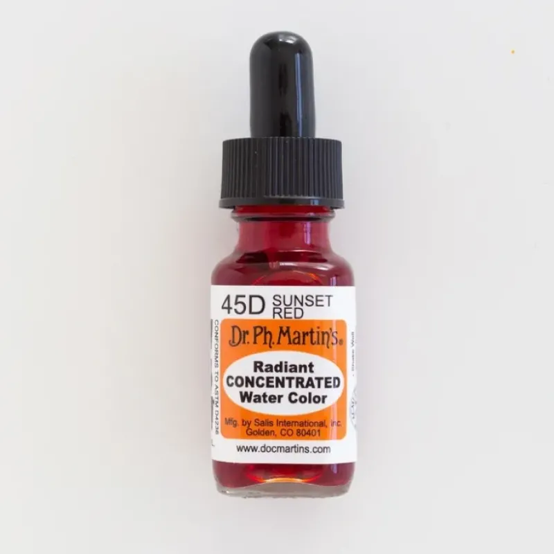 Brush^Dr. Ph. Martins Radiant Concentrated 45D Sunset Red - Little Painter Art | Exploring the Endless Possibilities of Art