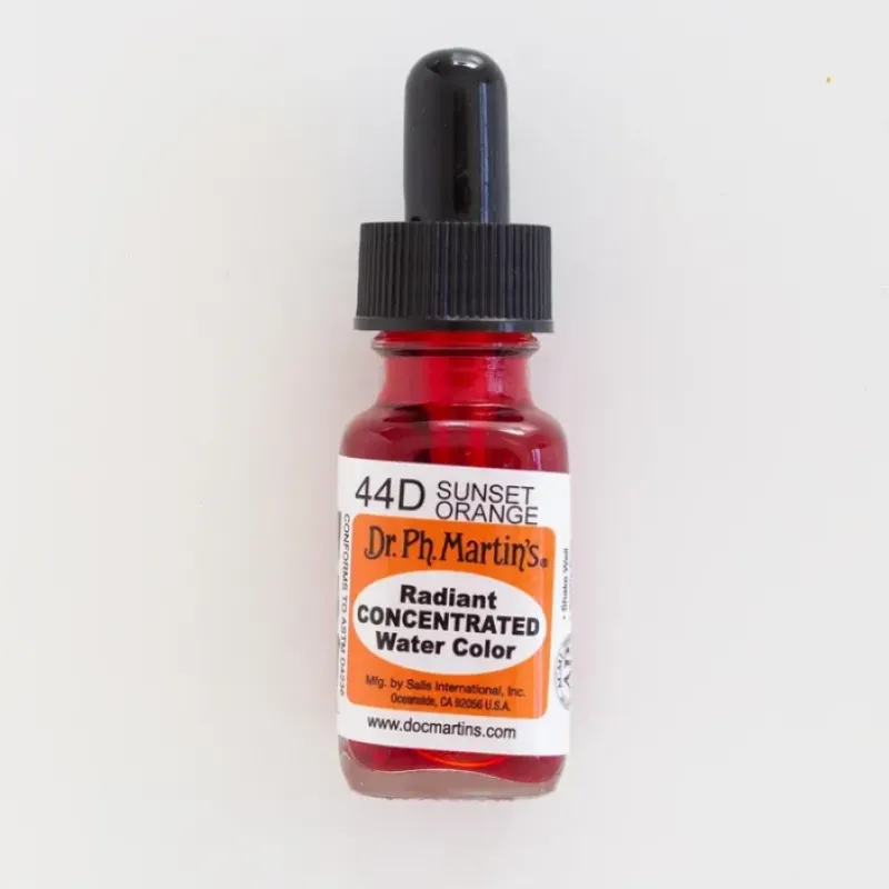 Brush^Dr. Ph. Martins Radiant Concentrated 44D Sunset Orange - Little Painter Art | Exploring the Endless Possibilities of Art