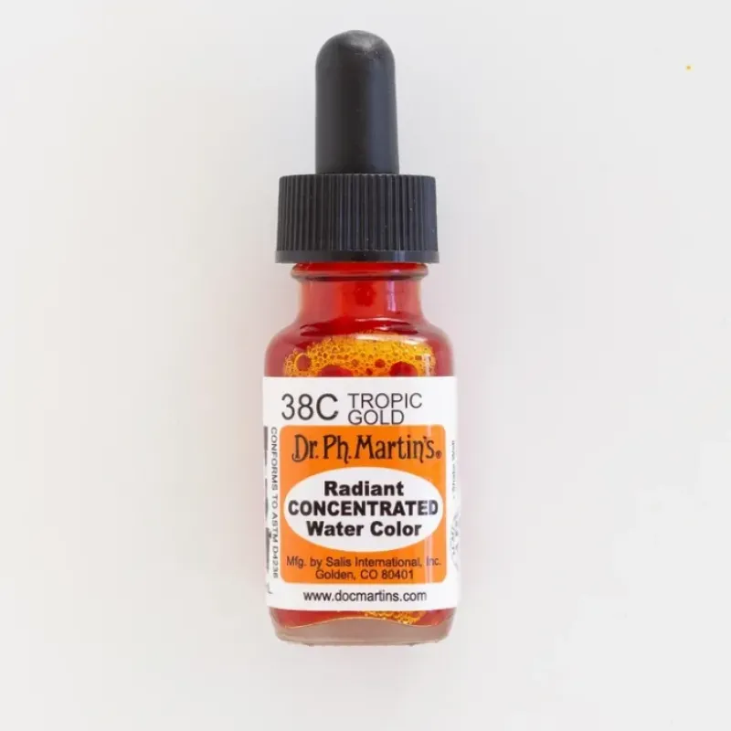 Brush^Dr. Ph. Martins Radiant Concentrated 38C Tropic Gold - Little Painter Art | Exploring the Endless Possibilities of Art