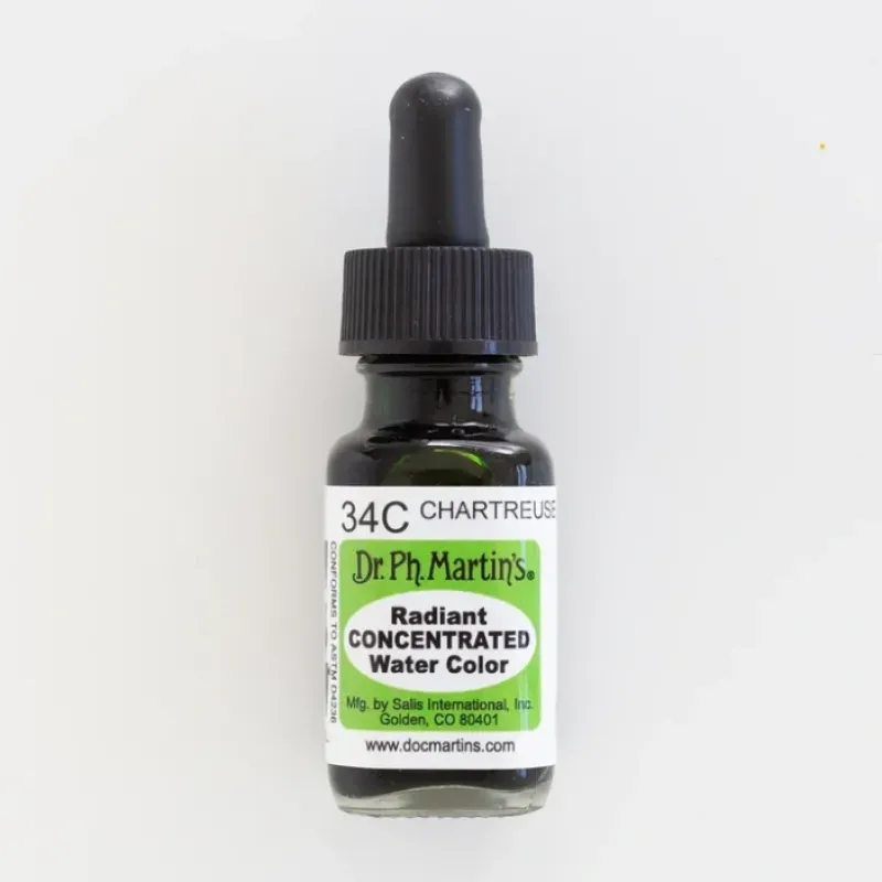 Brush^Dr. Ph. Martins Radiant Concentrated 34C Chartreuse - Little Painter Art | Exploring the Endless Possibilities of Art