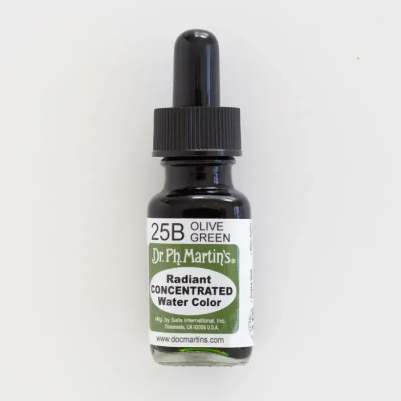 Brush^Dr. Ph. Martins Radiant Concentrated 25B Olive Green - Little Painter Art | Exploring the Endless Possibilities of Art