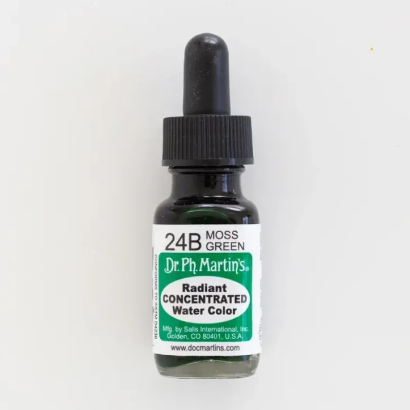 Brush^Dr. Ph. Martins Radiant Concentrated 24B Moss Green - Little Painter Art | Exploring the Endless Possibilities of Art