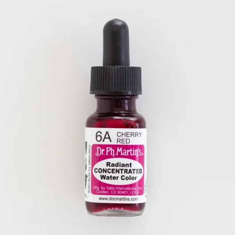 Brush^Dr. Ph. Martins Radiant Concentrated 6A Cherry Red - Little Painter Art | Exploring the Endless Possibilities of Art