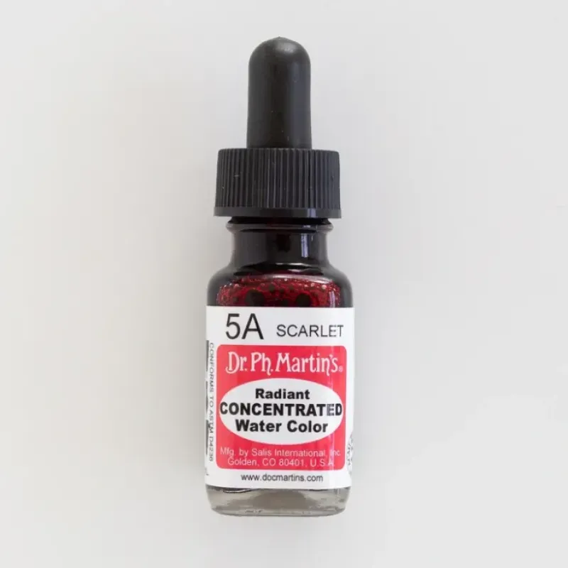 Brush^Dr. Ph. Martins Radiant Concentrated 5A Scarlet - Little Painter Art | Exploring the Endless Possibilities of Art
