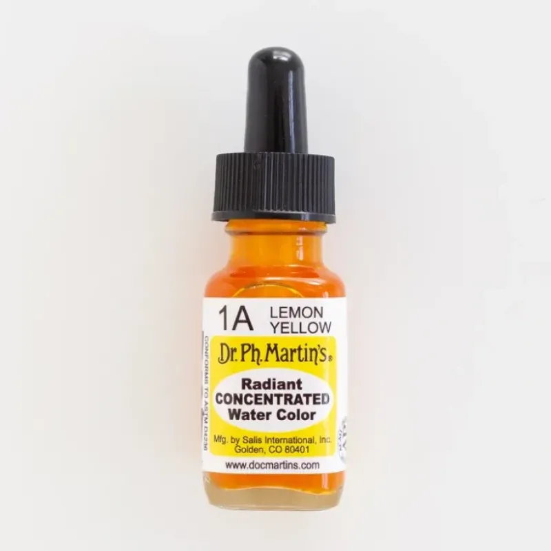 Brush^Dr. Ph. Martins Radiant Concentrated 1A Lemon Yellow - Little Painter Art | Exploring the Endless Possibilities of Art