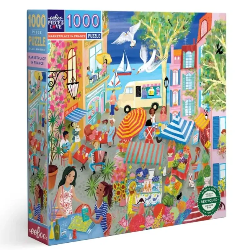 Shop All^eeBoo 1000pc Puzzle - Marketplace in France - Little Painter Art | Exploring the Endless Possibilities of Art