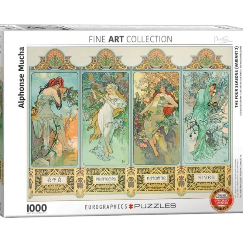 Shop All^Eurographics 1000pc Puzzle - Alphonse Mucha: Four Seasons - Little Painter Art | Exploring the Endless Possibilities of Art