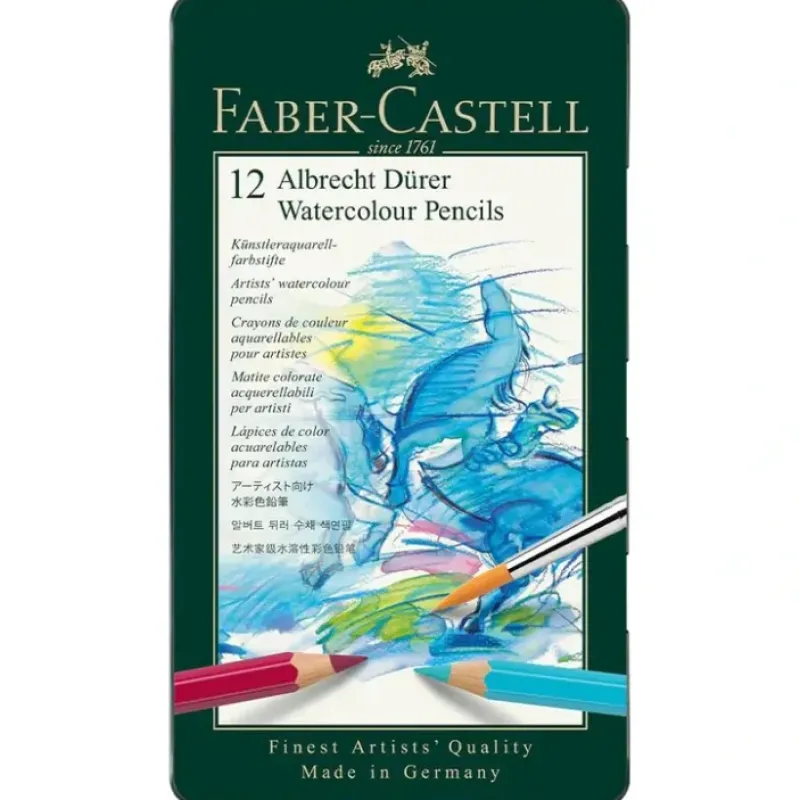 Pigment^Faber-Castell Albrecht Drer Watercolour Pencil 12 Set - Little Painter Art | Exploring the Endless Possibilities of Art