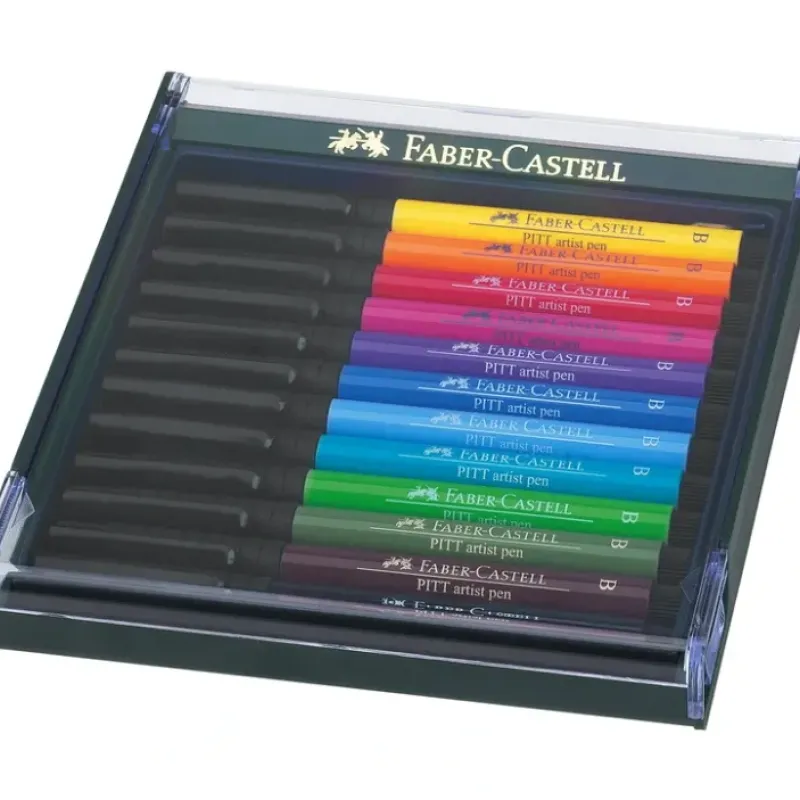 Pigment^Faber-Castell Pitt Artist Pens - Bright - Set of 12 - Little Painter Art | Exploring the Endless Possibilities of Art