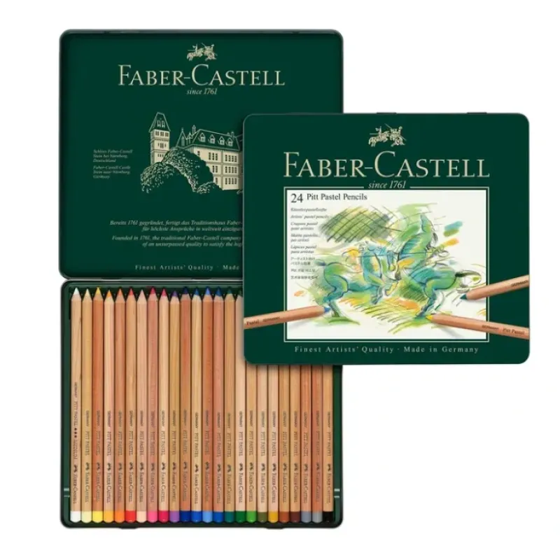 Pigment^Faber-Castell Pitt PASTEL Pencils - Metal Tin of 24 Pencils - Little Painter Art | Exploring the Endless Possibilities of Art