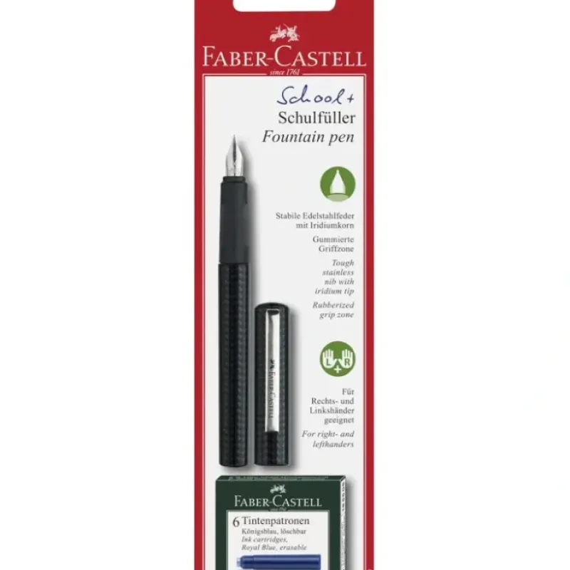 Shop All^Faber-Castell School+ Fountain Pen Medium Carbon - Little Painter Art | Exploring the Endless Possibilities of Art